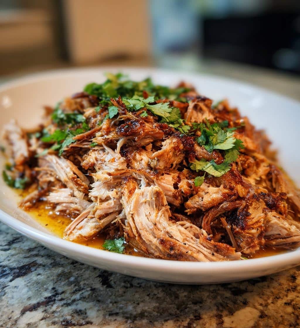 slow cooker pork carnitas - detail 1