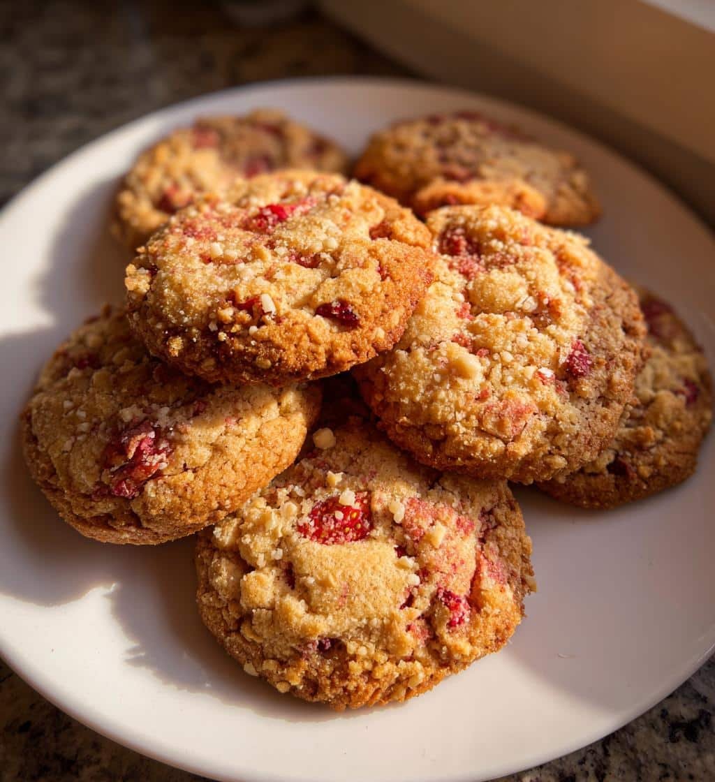 strawberry crunch cookies - detail 1