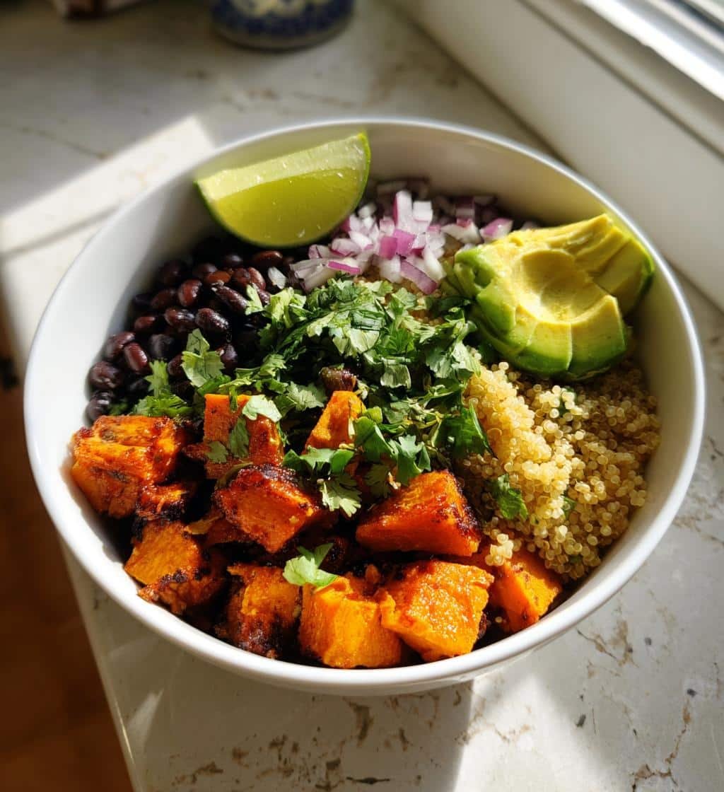 sweet potato taco bowl - detail 1