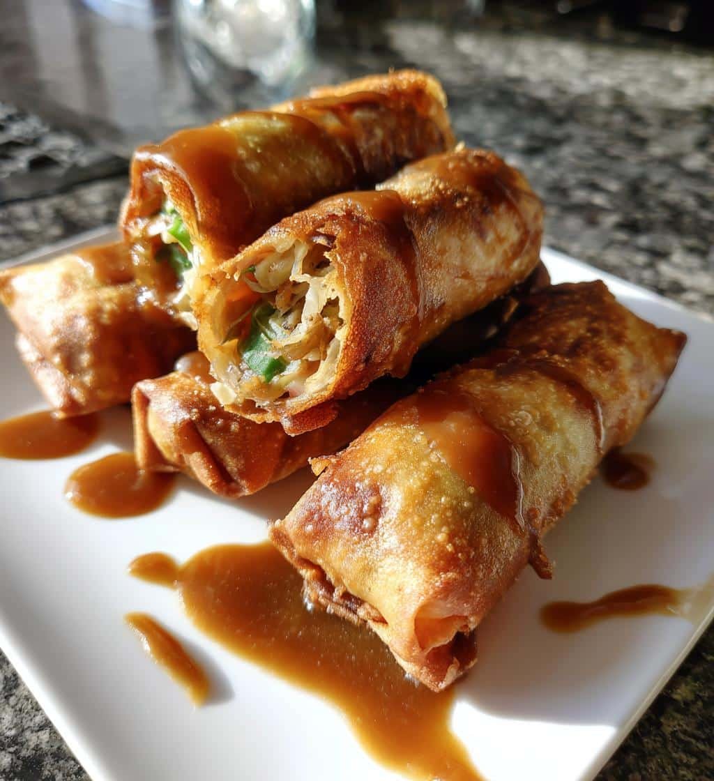 vegetable spring rolls with peanut sauce - detail 1