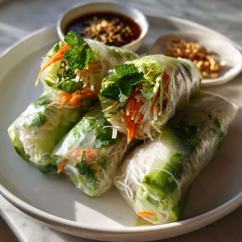 vegetarian spring rolls rice paper recipe - detail 1