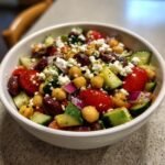 vibrant mediterranean bean salad with feta