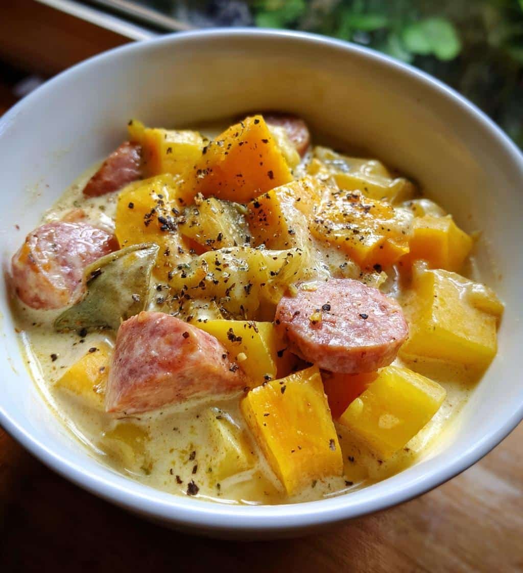 ginataang kalabasa na may longanisa recipe - detail 1