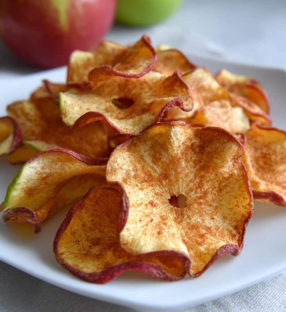 Air Fryer Apple Chips with Cinnamon